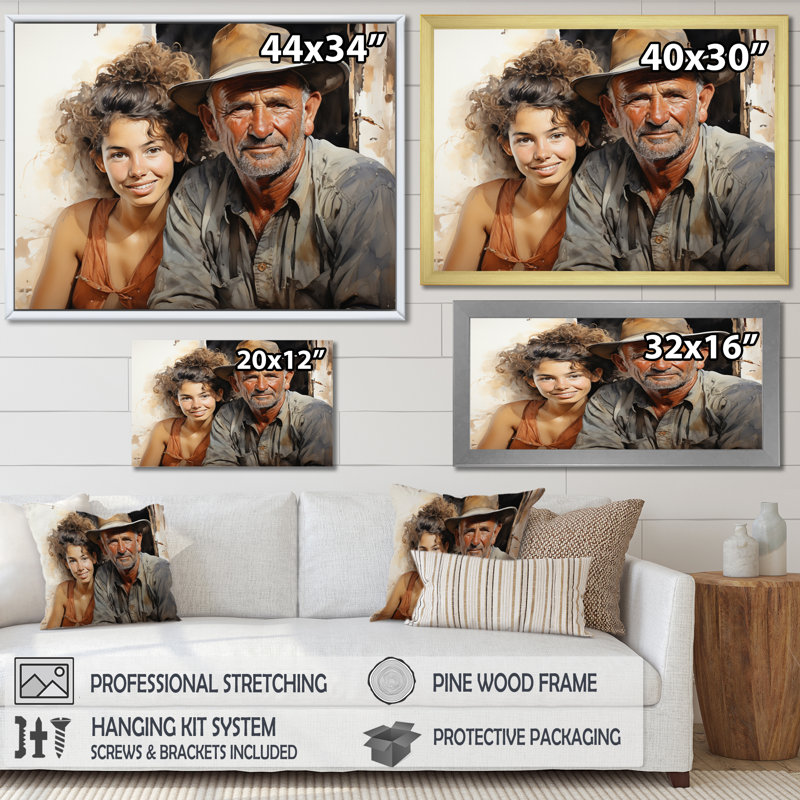 " Cuban Familly Portrait ", Gold Single Picture Framed, 30" H x 40" W x 1.5" D