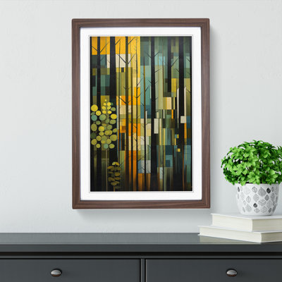 Forest Constructivism Art - Framed Print