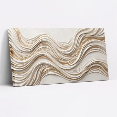 Ensemble de 1 tableau sur toile à motif de vagues