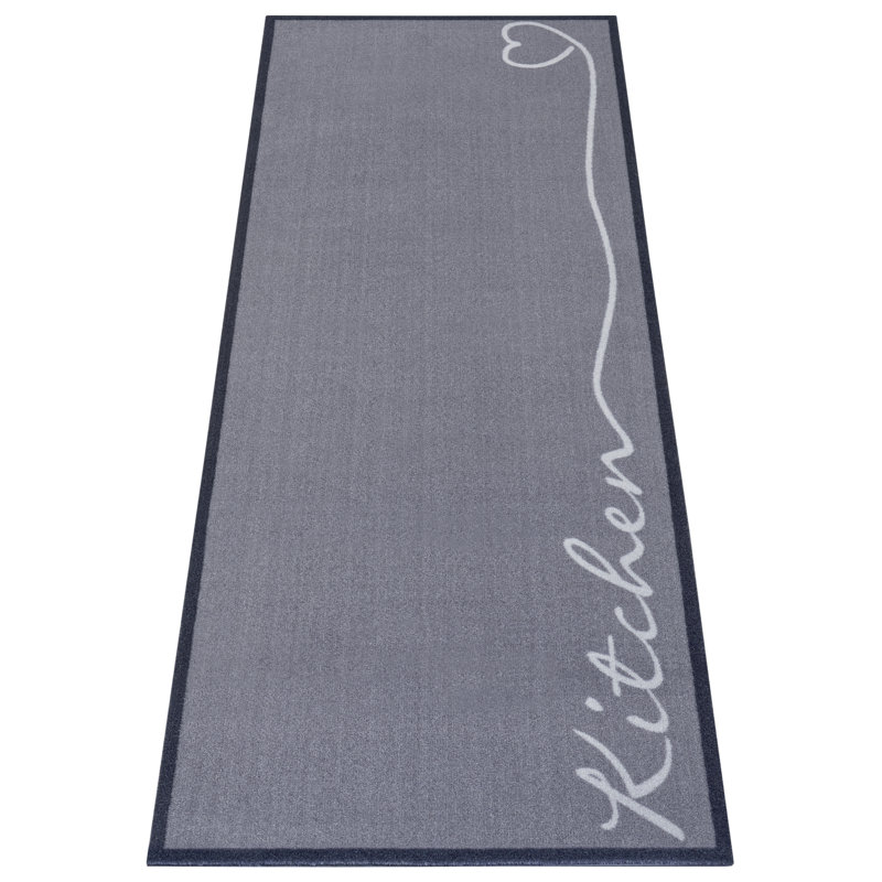 Runner Solid Colour Machine Woven 50 X 150Cm Area Rug, Gray