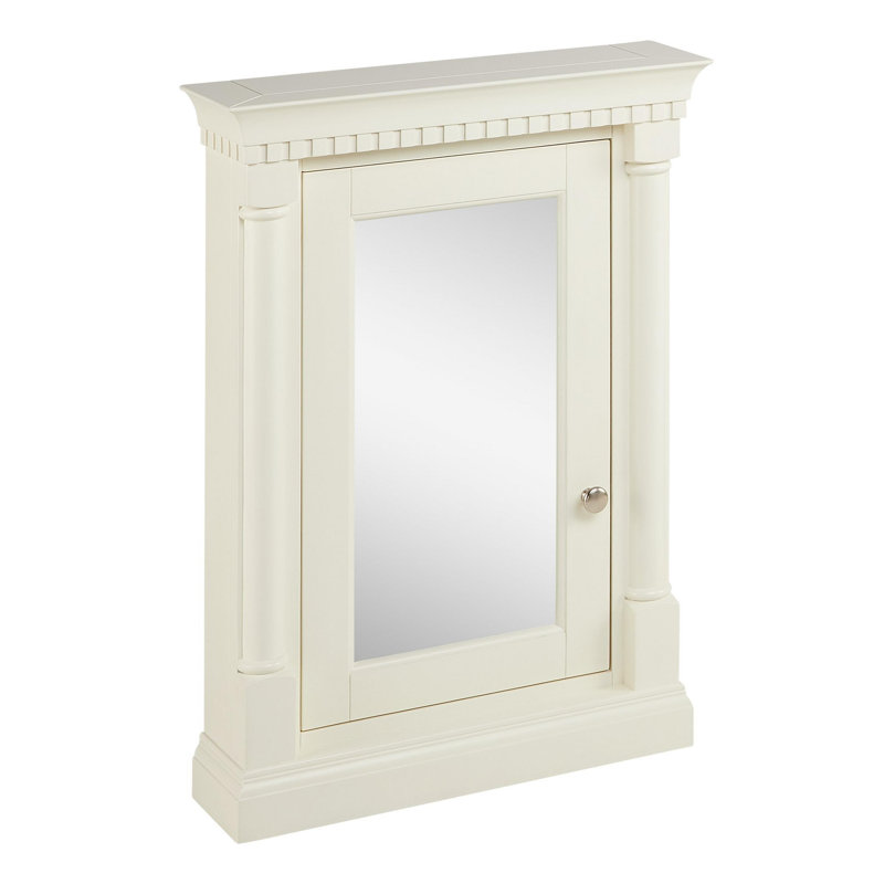 Claudia 24" Framed Single Door Medicine Cabinet, White