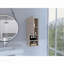Bathroom Cabinet, Two Interior Shelves, Two External Shelves, Single Door Cabinet -Light Grey-746414229