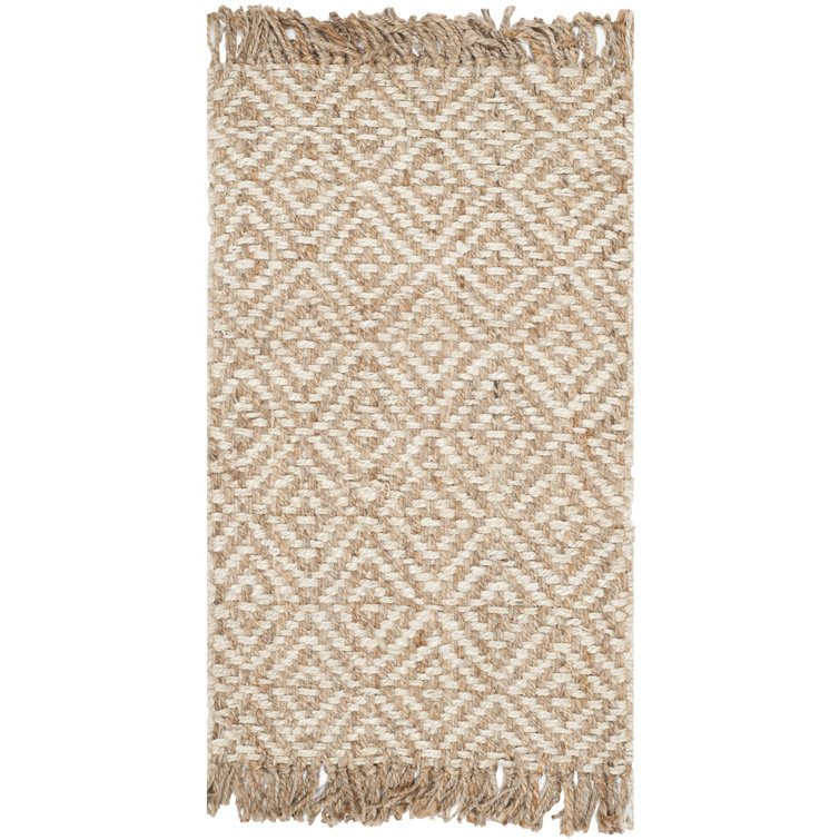 Jakwan Natural Fiber Hand Woven Jute Geometric Rug