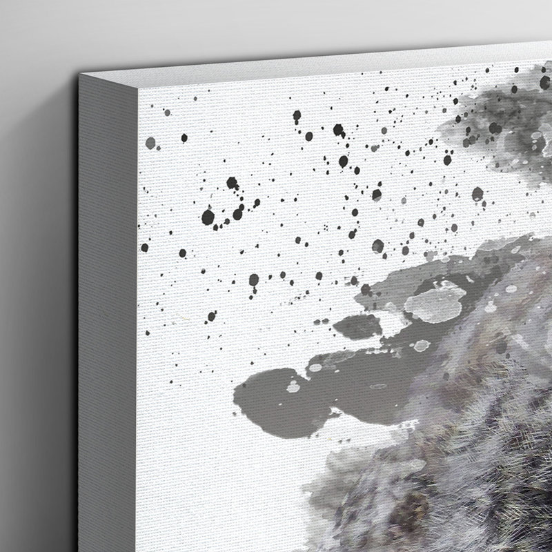 Owl Closing Eyes - Wall Art, 40cm H x 60cm W, Wrapped Canvas