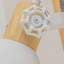 Applique murale à bras pivotant 1 lumière blanc mat avec base en bois naturel et abat-jour réglable