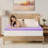 Lavender Memory Foam Mattress Topper - Ventilated Foam with Soothing Lavender Scent for Pressure Relief & Deep Sleep-175333401-234497579