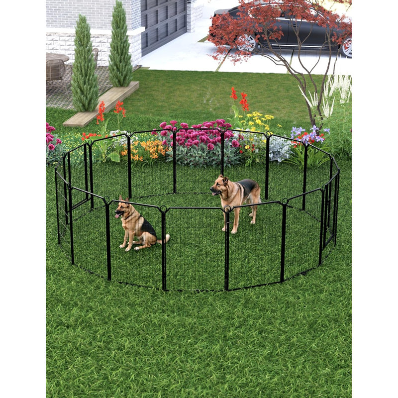 Panel Steel Pet Barrier With Door, 100.33cm H x 67.95cm W