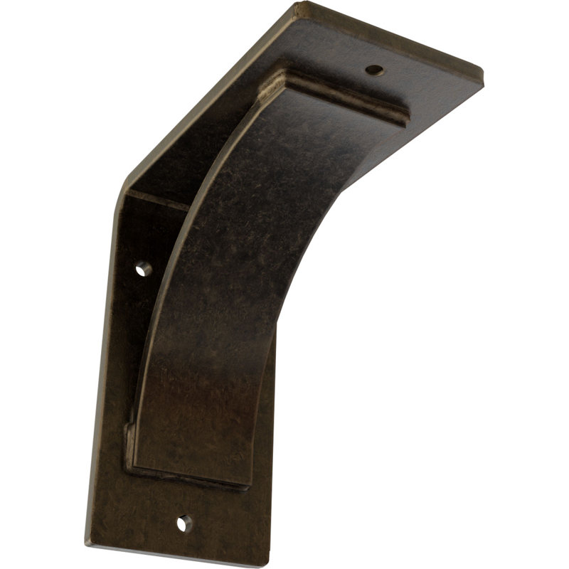 Support en acier Morris, Or pâle antique, H 6 po x l 3 po x P 6 po