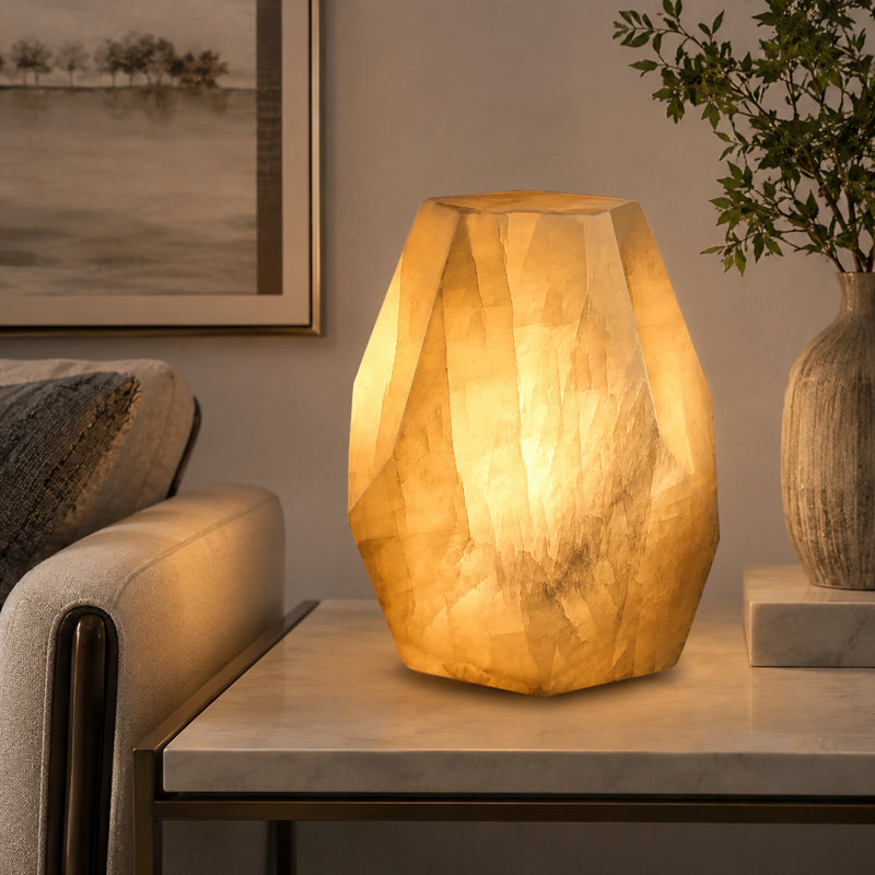 Artsolute Pentagon Calcite Accent Lamp
