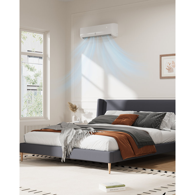 Climatiseur à deux blocs de 12 000 BTU - 19 SEER2, 115V, R32, WiFi activé, mode turbo et automatique, déshumidification indépendante, minuterie 24H, veille intelligente, mode ECO, bascule vers le haut et vers le bas, gauche et droite, chauffage et climatisation