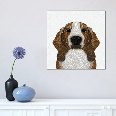 Basset Hound by Angelika Parker - Wrapped Canvas Print