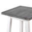 [Ensemble de salle à manger 3 pièces à hauteur de comptoir] Table basse avec 2 tabourets, finition en bois gris