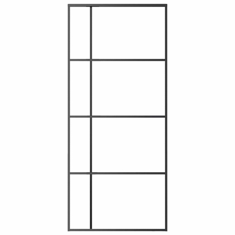 Metal and Glass Sliding Closet Doors, 35.4" x 80.7"
