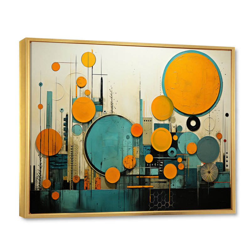 Gerdhilde Retro Remix I - impression, H 16 po x l 32 po x P 1 po, Cadre flottant doré