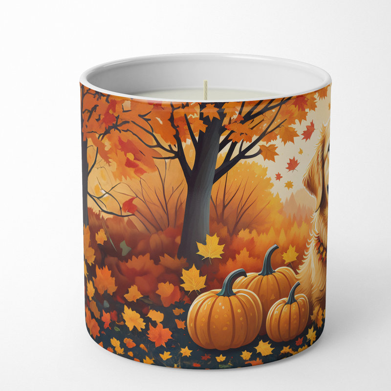 Bougie parfumée Pumpkin Spice avec support en céramique