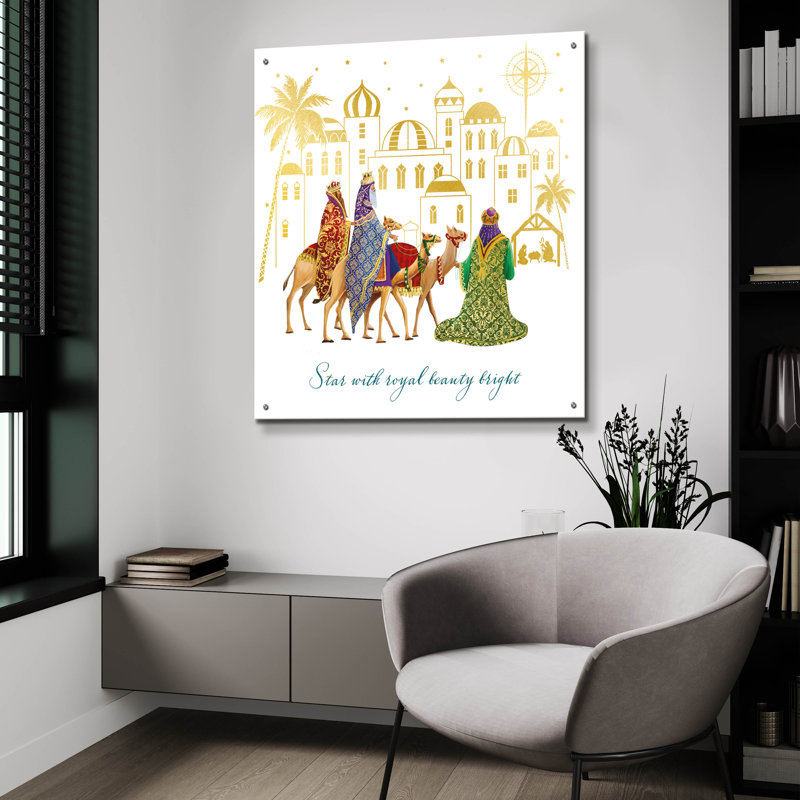Art mural en verre épique «Royal Beauty Bright» par Elle Media Group, 36 po x 36 po, H 36 po x l 36 po