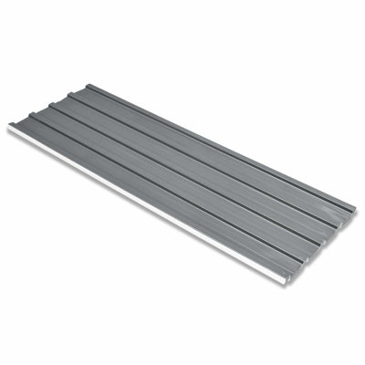 vidaXL Roof Panel 12 pcs Grey 50.79 x 17.72 in Galvanised steel