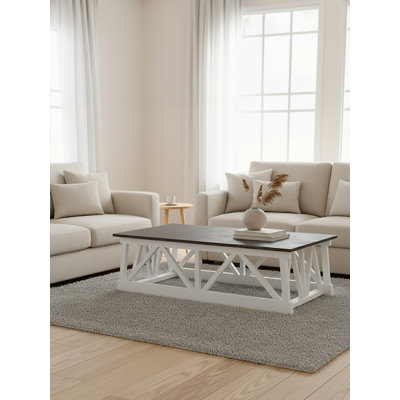 Trestle Coffee Table with Storage