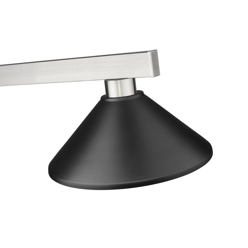 Cobalt 3 - Light Dimmable Modern Linear Chandelier, Matte Black