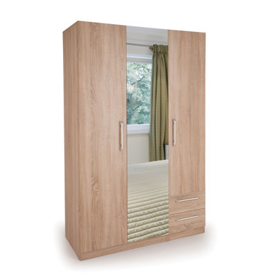 Houghtaling 3 Door Wood Wardrobe
