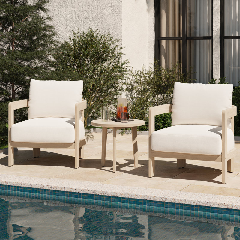 Outdoor 3 Pieces Seating Group With Cushions