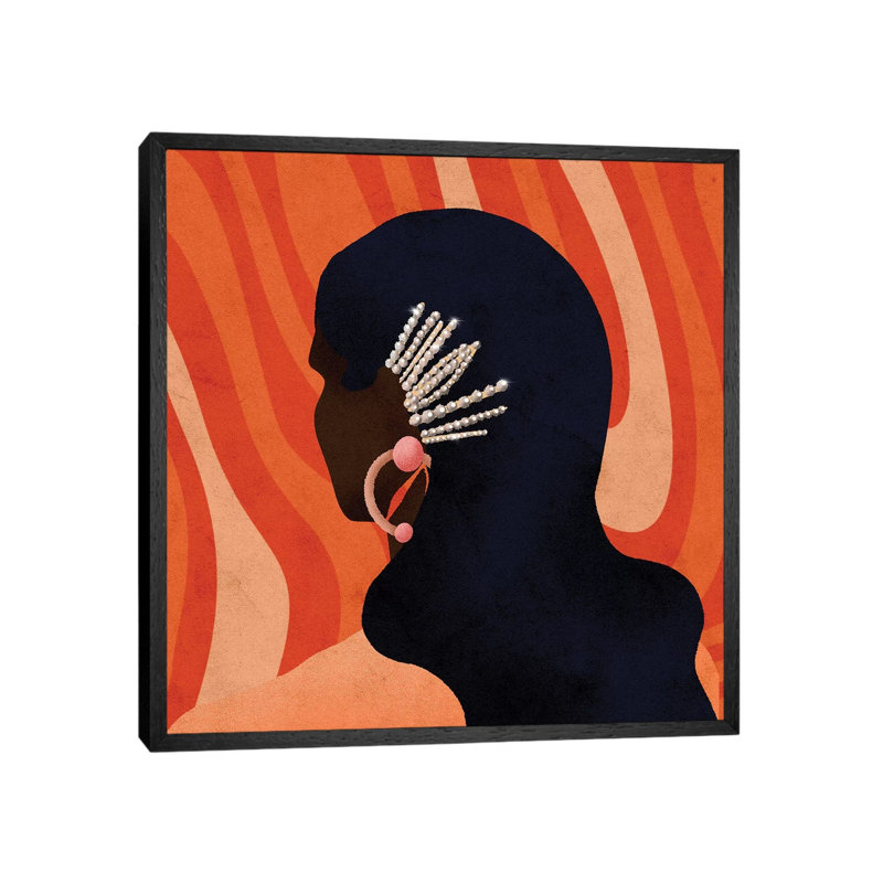Eva by Reyna Noriega - Painting on Canvas, 66.04 cm H x 66.04 cm W, Black Framed Canvas