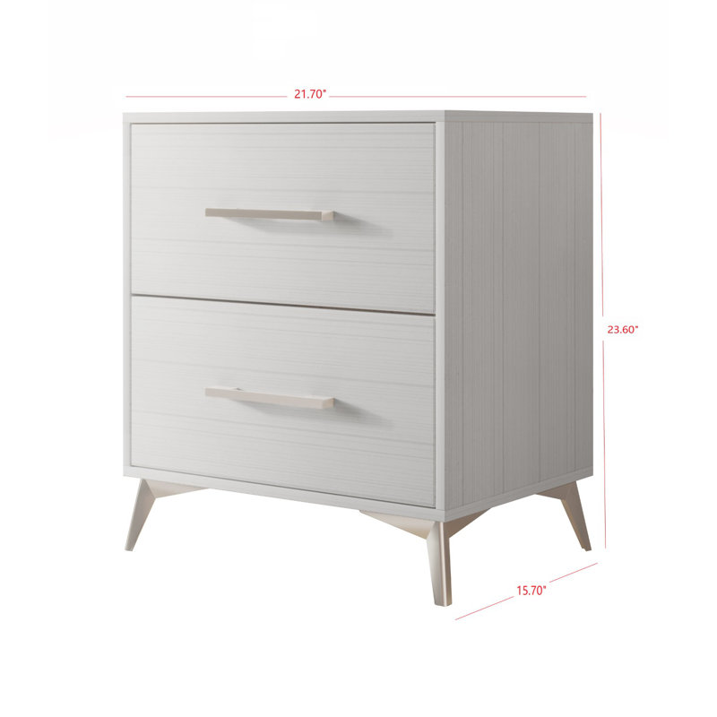 Table de chevet 2 tiroirs Blus
