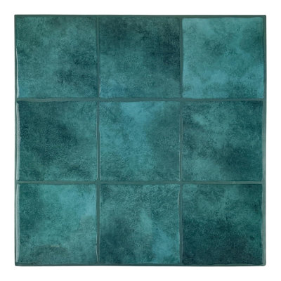 Carreau de dosseret à peler et à coller, carreaux adhésifs de mosaïque 3D adhésifs carrés 12 po x 12 po (ensemble de 10)