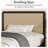 Metal Bed Frame with Rattan Headboard-795227635-797003971