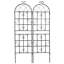 71 treillis de jardin en métal 71 po x 19,7 po, support pour plantes d'extérieur rouille, noir, assemblage simple, treillis galvanisé en tube 4 antirouille, facile à installer, matériau robuste