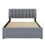 Lit plateforme tapissier avec lit gigogne-441221876