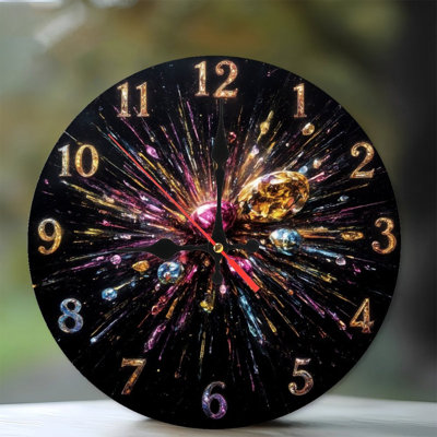 Clock Face With Jewel Explosion