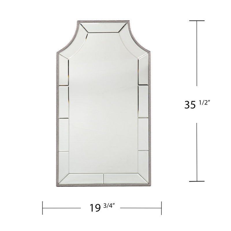 Elegant Silver Beveled Rectangular Wall Mirror