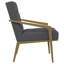 Fauteuil d'appoint rembourré en métal Kirra-1654302493