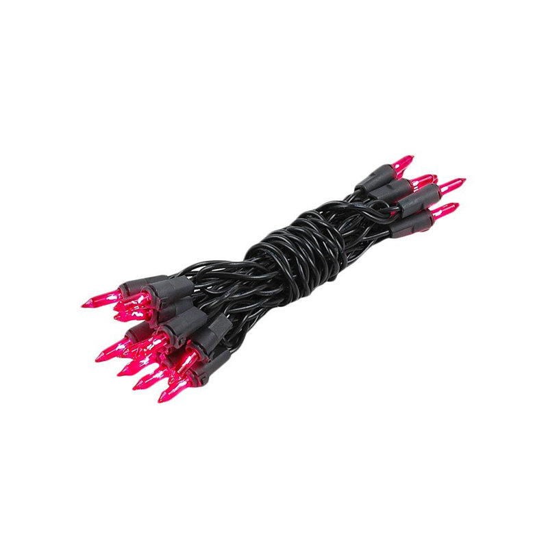 Mini-chaîne 20 ampoules pour l’extérieur 8,5' Pitman, Rose, Noir