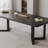 Black Rectangular Solid Wood Dining Table-1384759604