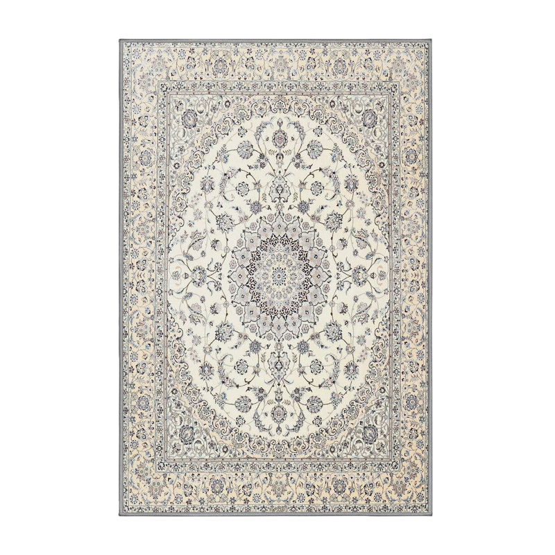 Tapis traditionnel noir / beige Goldmann, Rectangle 8 pi x 12 pi