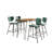 Gordonsville 4 - Person Solid Wood Top Four Leg Dining Set-89227856-89227850