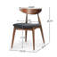 Ensemble de 2 chaises d'appoint de style rétro pour l'intérieur