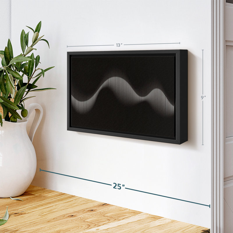 Art mural abstrait onde sonore, H 9 po x l 13 po