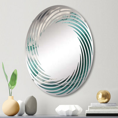 Miroir mural spiralé rouge et vert MIR108627 O