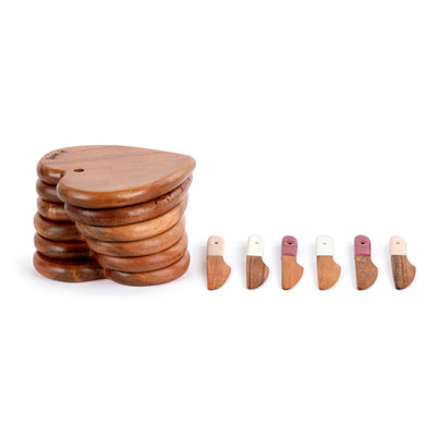 Heart Mini Wood Serving Board 6 Assorted - 5.5In