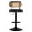 Adjustable Height 360° Swivel Bar Stools With Rattan Back-938254375