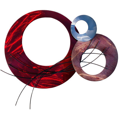 Meyerdirk Art Contemporary Steel Wall Art - Aged Red