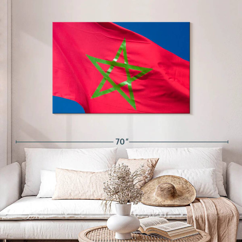 Borges Moroccan Flag, 30" H x 45" W
