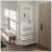 NEW White Colour Shoe Cabinet  With 3 Doors 2 Drawers With Hanger,Large Space For Storage-270481097