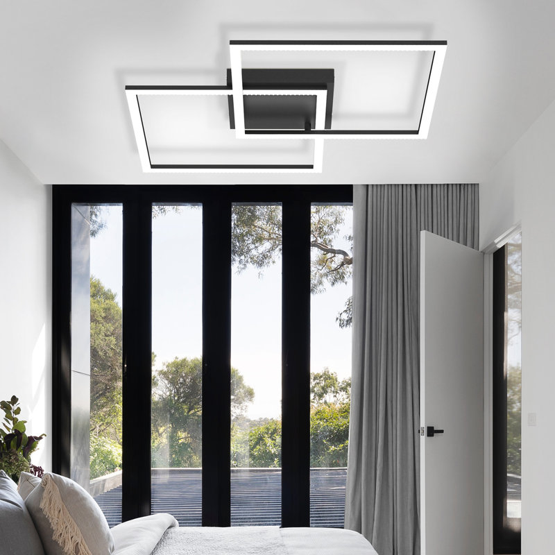 Antonanzas LED Flush Mount, Black