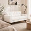 Corvo 61' Faux Leather Flared Arms Loveseat-1375517450