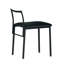 Chaise à finition noire