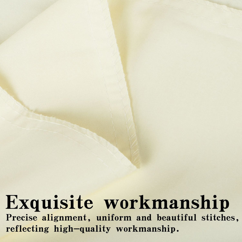 Two piece set of brushed ultra fine fiber zipper pillowcase, Ivory
